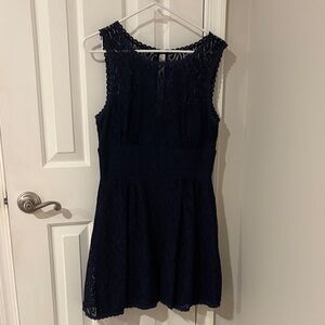 B Darlin Navy Lace Mini Dress
